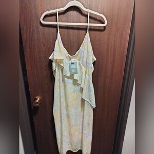 NWT Women's H&M Floral Ruffle Spaghetti Strap Dress